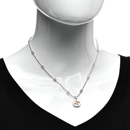Gucci Sterling Silver Interlocking G Beaded Cluster Pendant Necklace 2 of 4