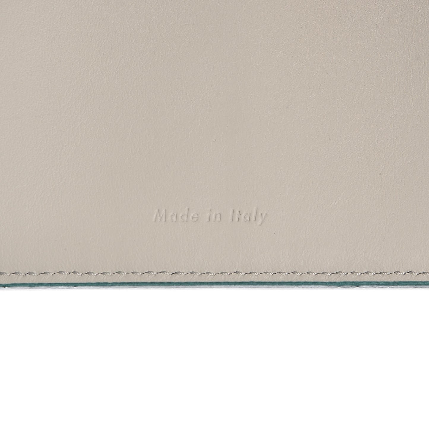 Grained Calfskin Medium Multifunction Strap Wallet Amazone Chalk