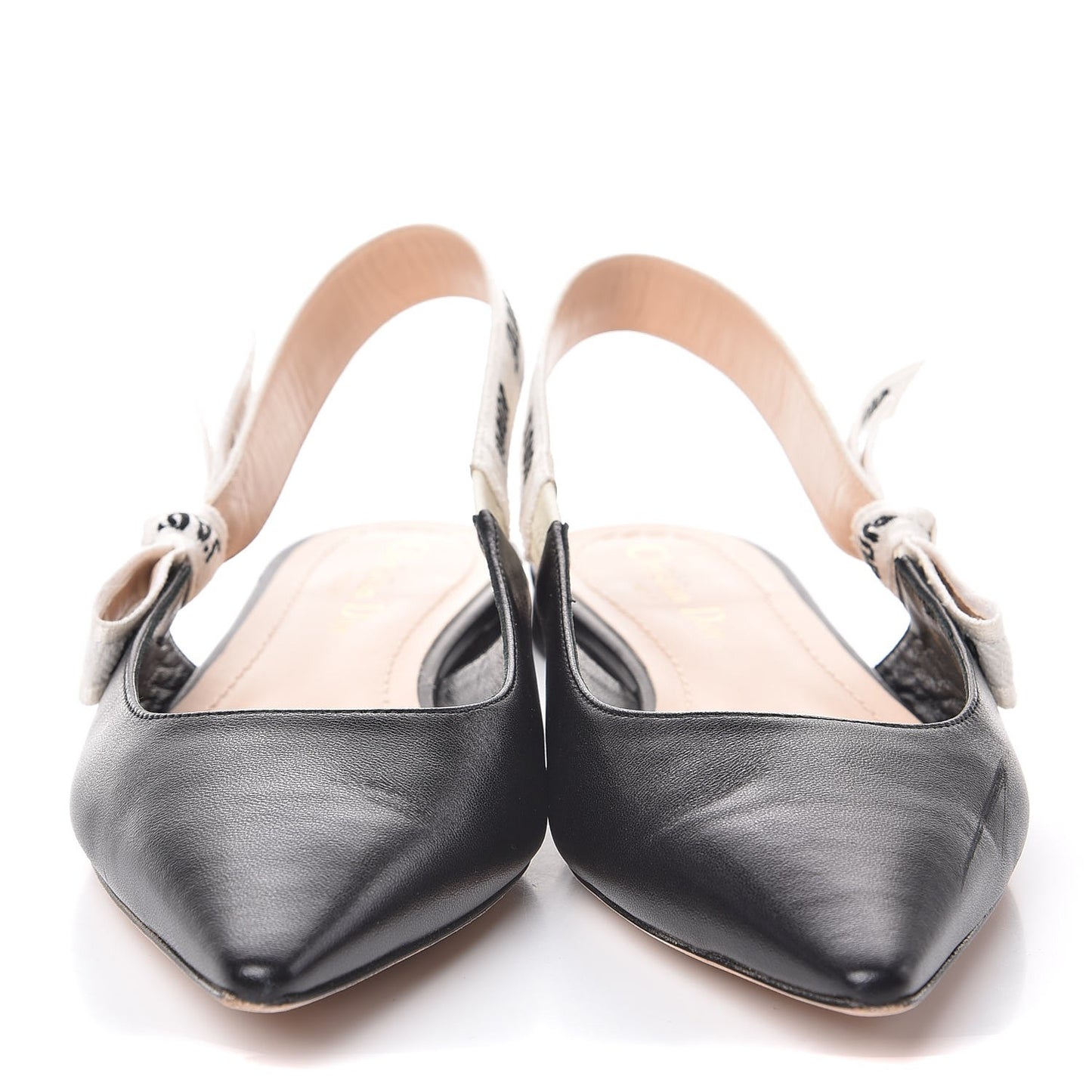 Lambskin Ribbon J'Adior Slingback Ballet Flats 39 Black