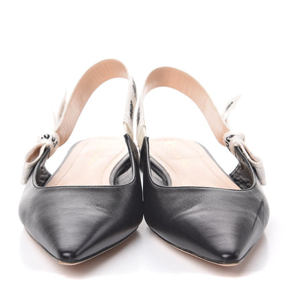 Christian Dior Lambskin Ribbon J'Adior Slingback Ballet Flats 39 Black 2 of 12
