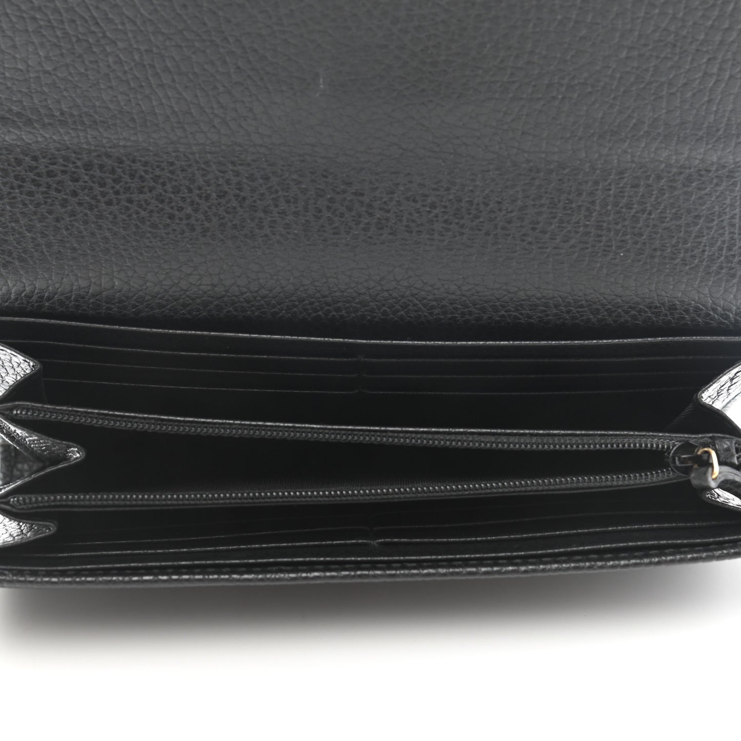 Calfskin Garden Continental Wallet Black