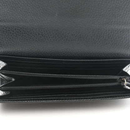 Gucci Calfskin Garden Continental Wallet Black 6 of 7