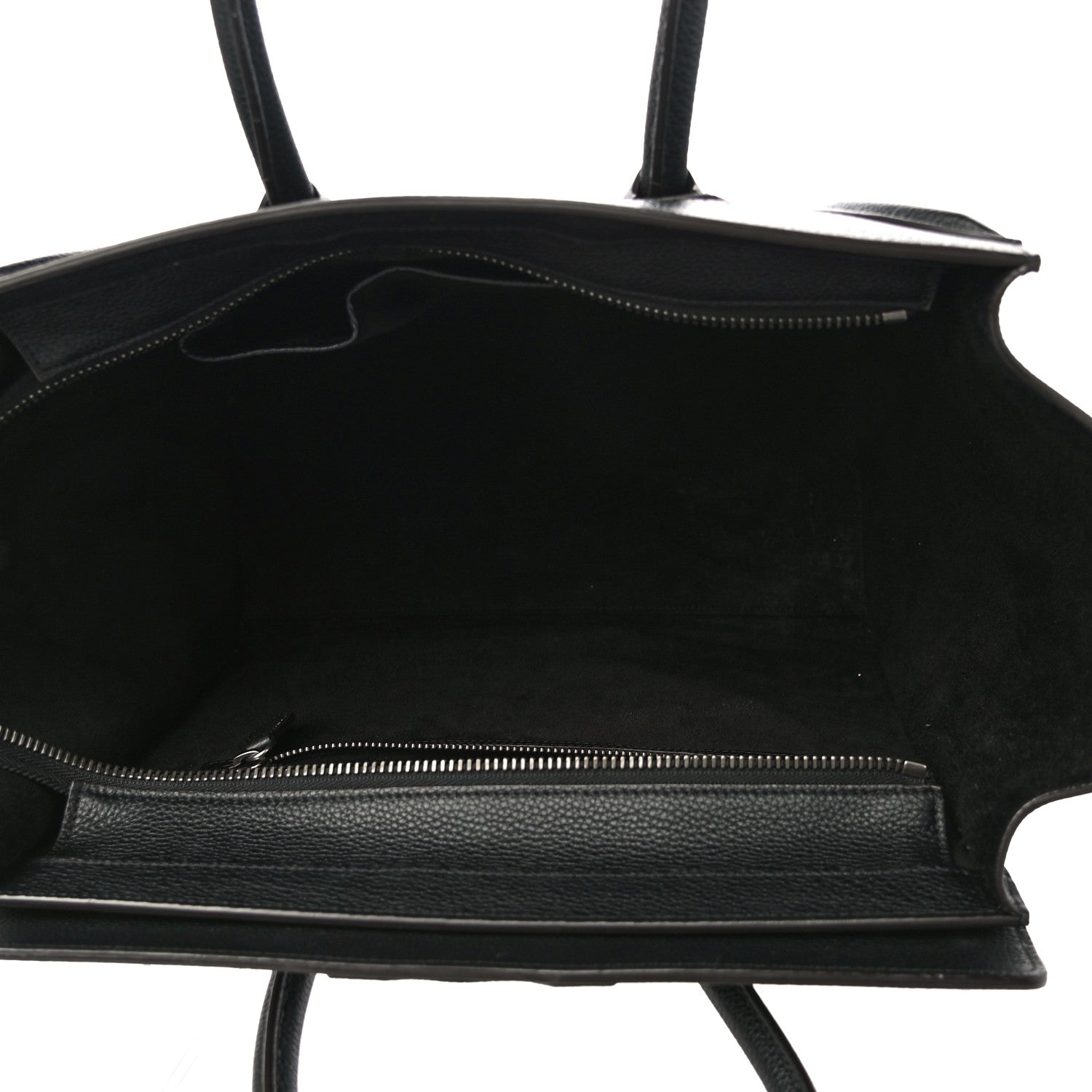 Celine Drummed Calfskin Mini Luggage Black 5 of 9