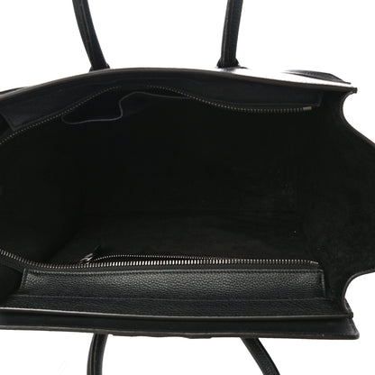 Celine Drummed Calfskin Mini Luggage Black 5 of 9