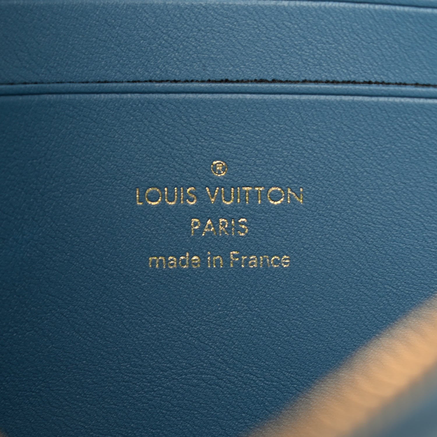 Louis Vuitton Embroidered Monogram Denim New Wave Zipped Pochette Blue 6 of 7