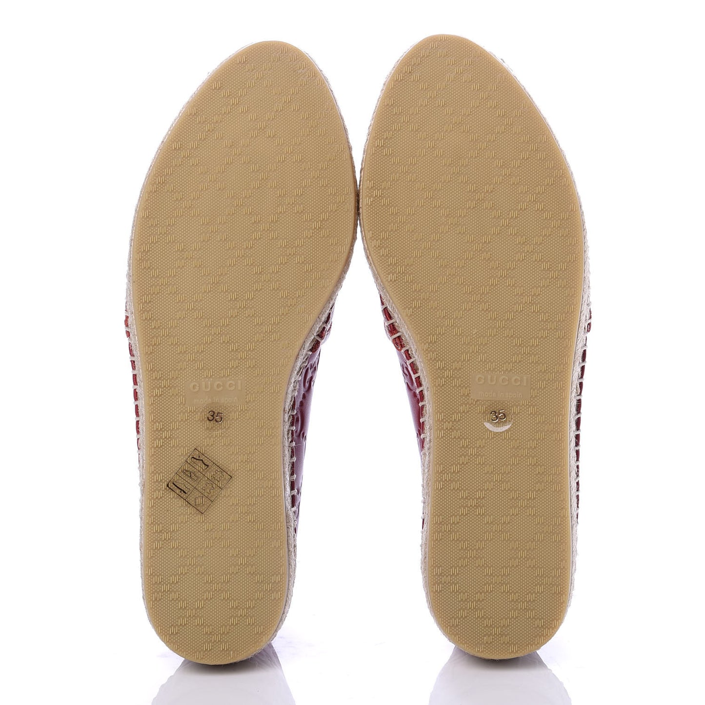 Guccissima Signature Espadrilles 35 Hibiscus Red
