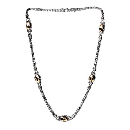 John Hardy Sterling Silver 22K Yellow Gold Palu Station Necklace 3 of 6