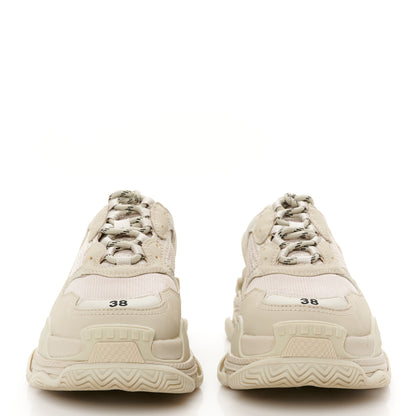 Balenciaga Fabric Mesh Womens Triple S Sneakers 38 Beige 3 of 10
