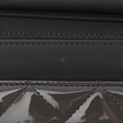 Chanel Patent Quilted Wallet On Chain WOC Grey 13 of 15