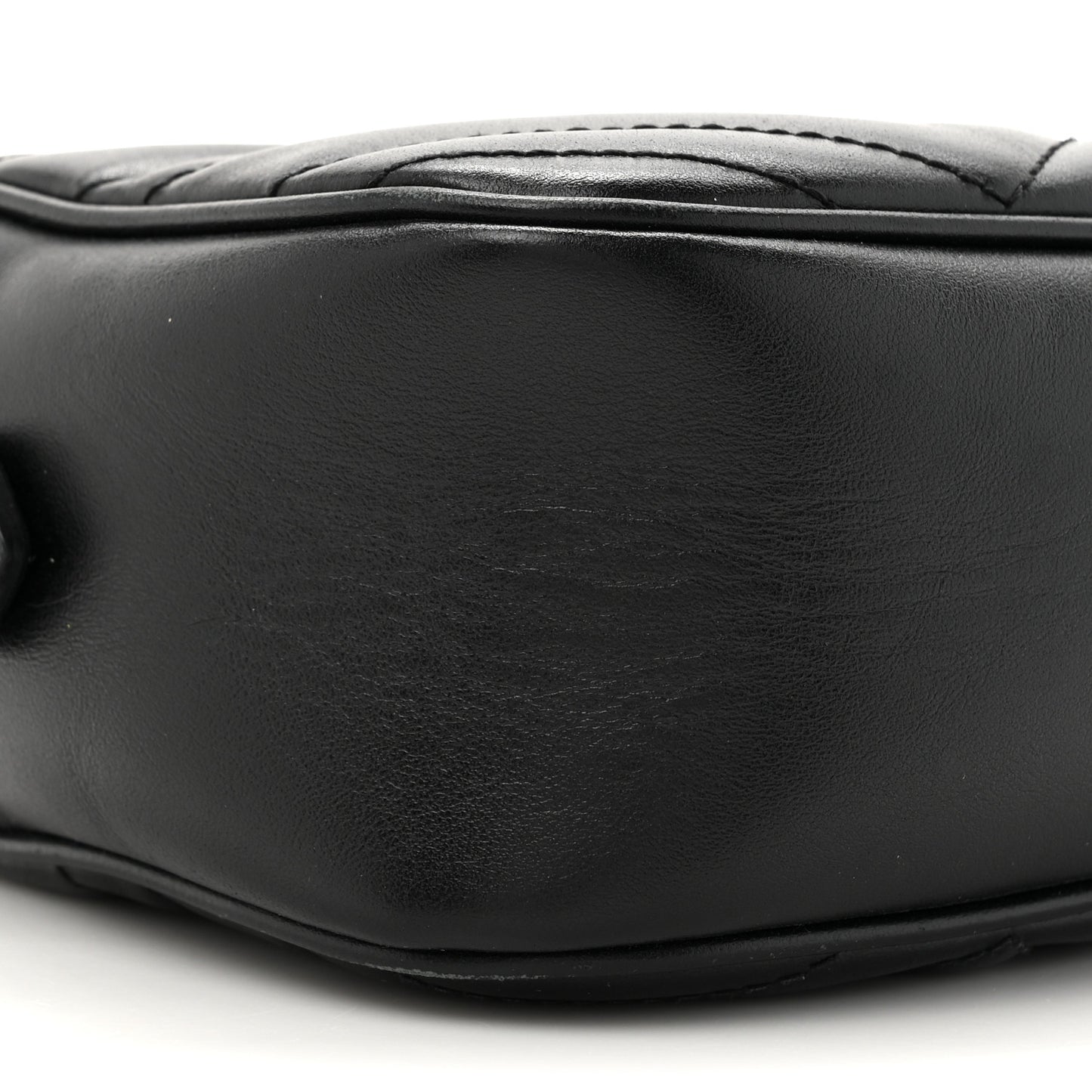 Calfskin Matelasse Small GG Marmont Chain Shoulder Bag Black
