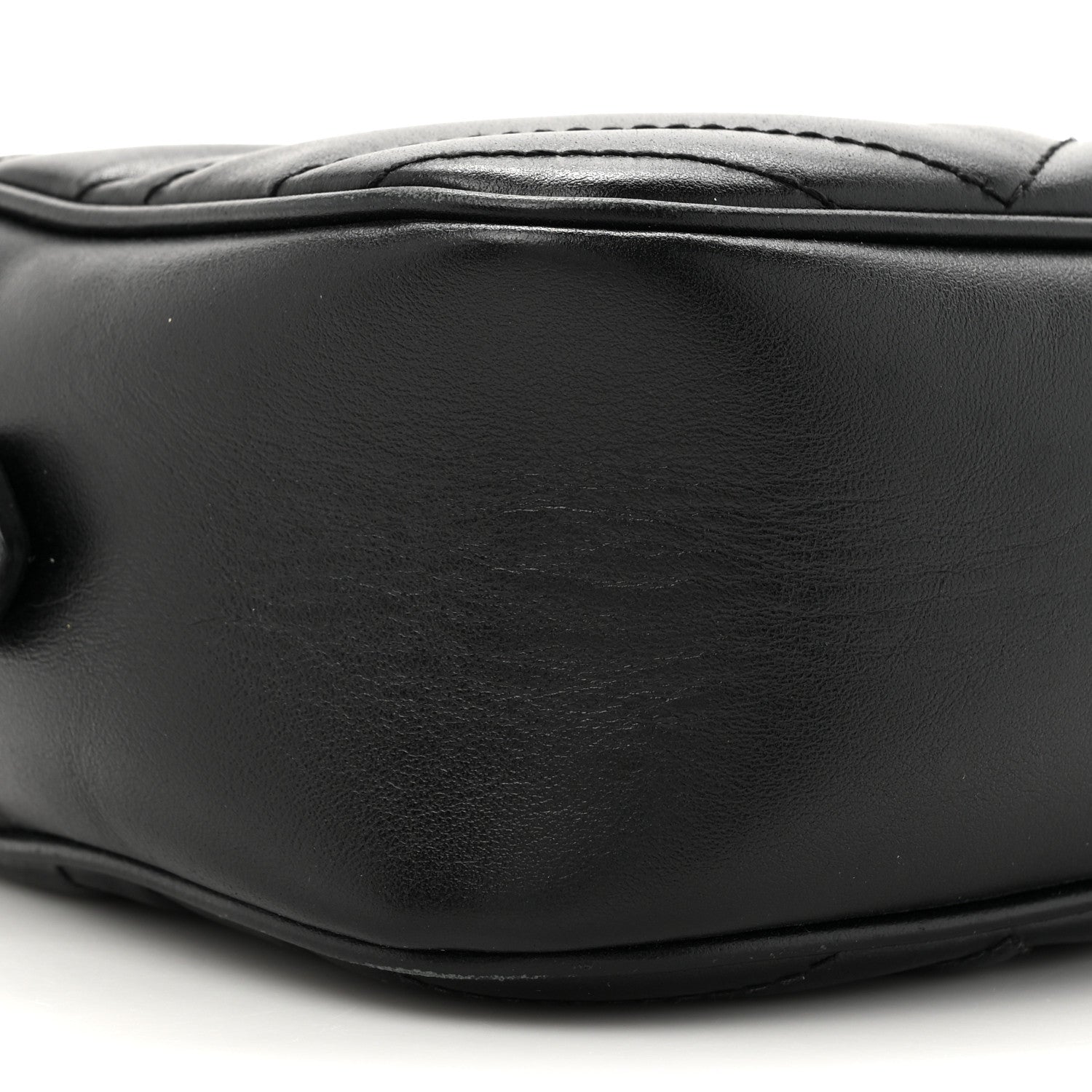 Gucci Calfskin Matelasse Small GG Marmont Chain Shoulder Bag Black 10 of 16