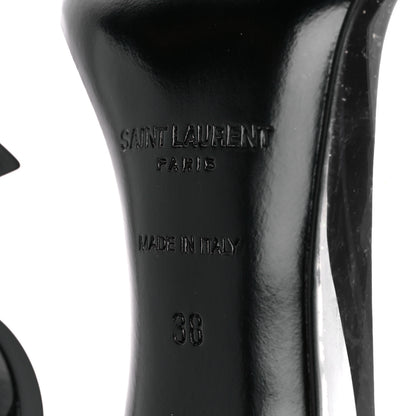 Saint Laurent Patent Calfskin PVC Opyum 110 Pump 38 Black Transparent 6 of 9