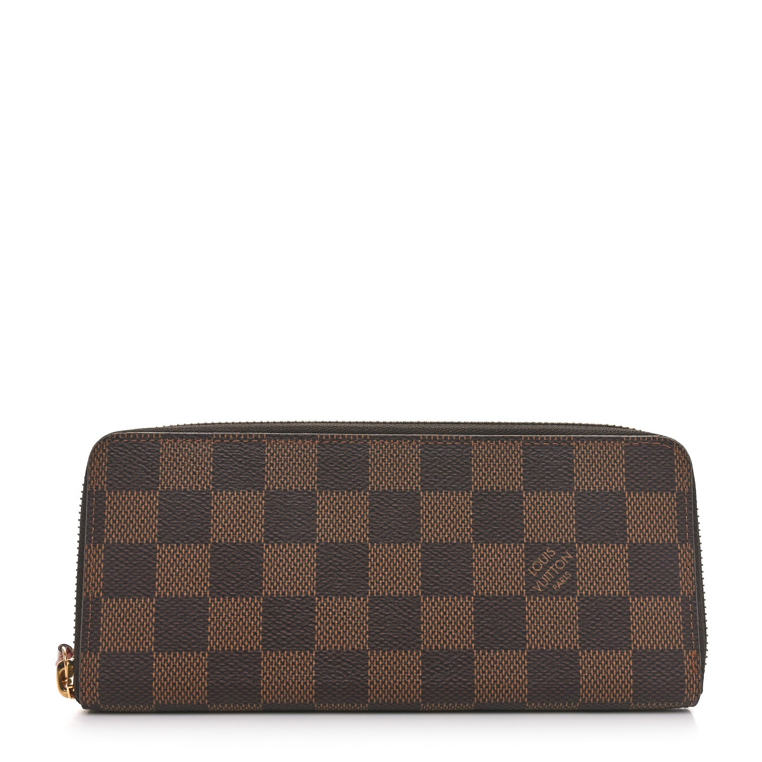 Louis Vuitton Damier Ebene Clemence Wallet Rose Ballerine 1 of 10