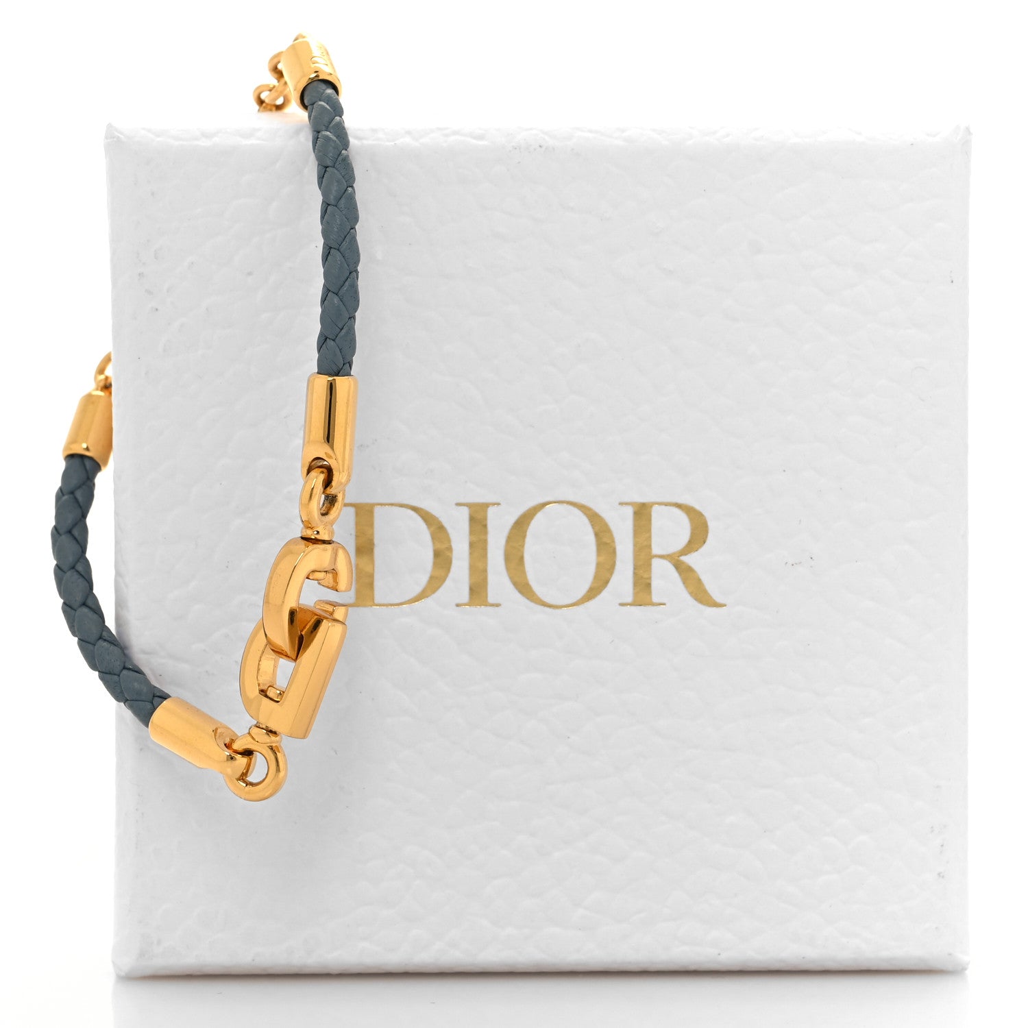 Christian Dior Calfskin CD Lock Bracelet Pastel Blue 6 of 6