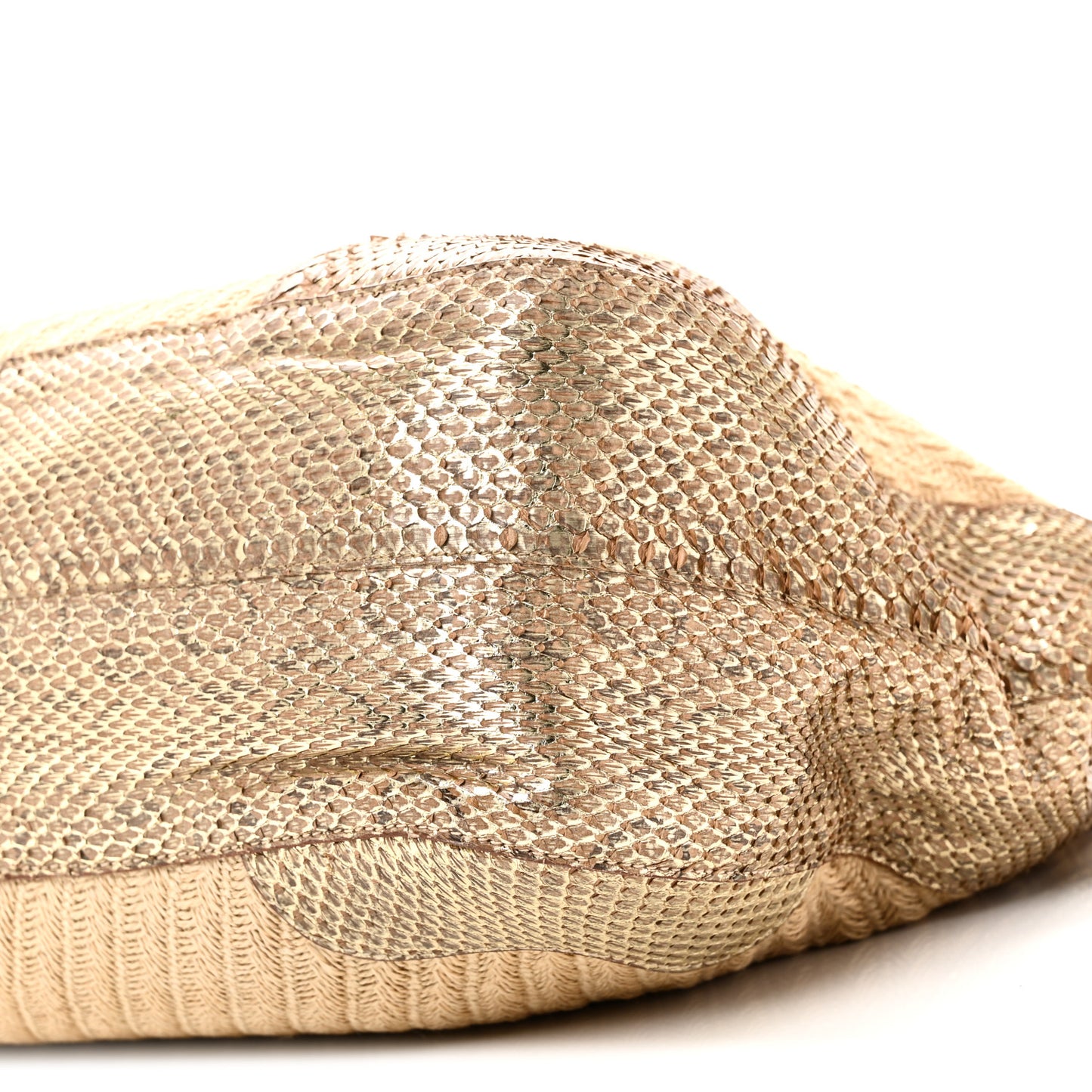 Jute Snakeskin Tote Oro