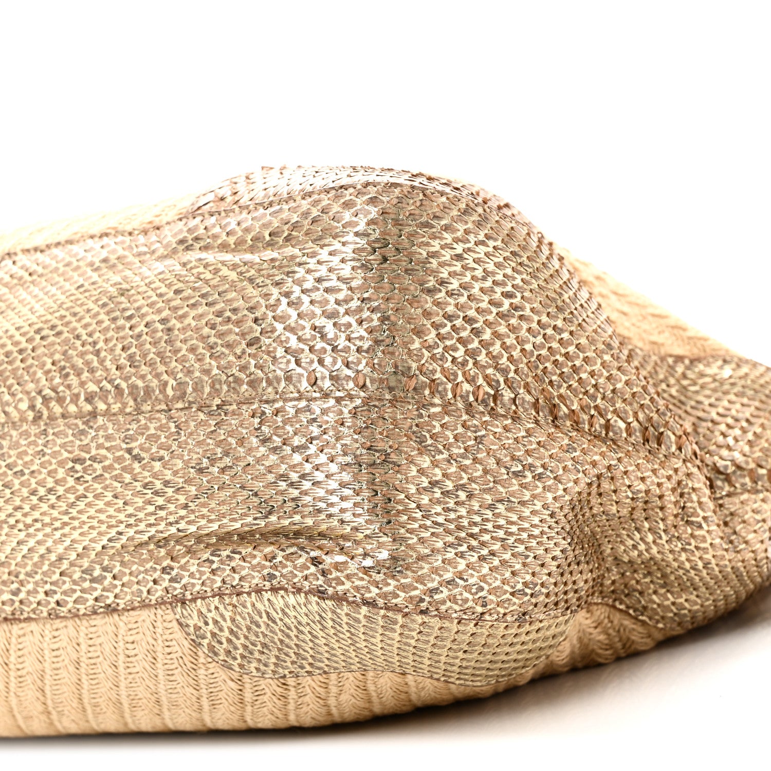 Prada Jute Snakeskin Tote Oro 9 of 9
