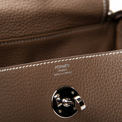Hermes Taurillon Clemence Lindy 26 Etoupe 14 of 18