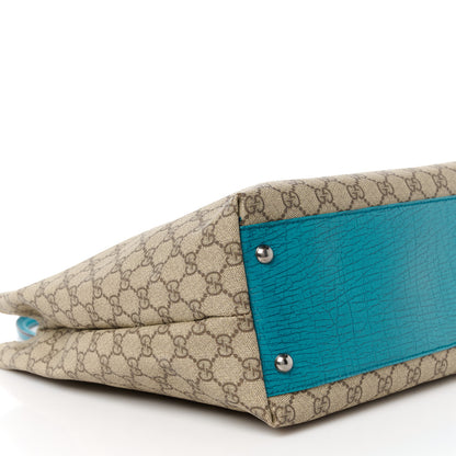 Gucci GG Plus Monogram Small Vertical Tote Turquoise 10 of 13