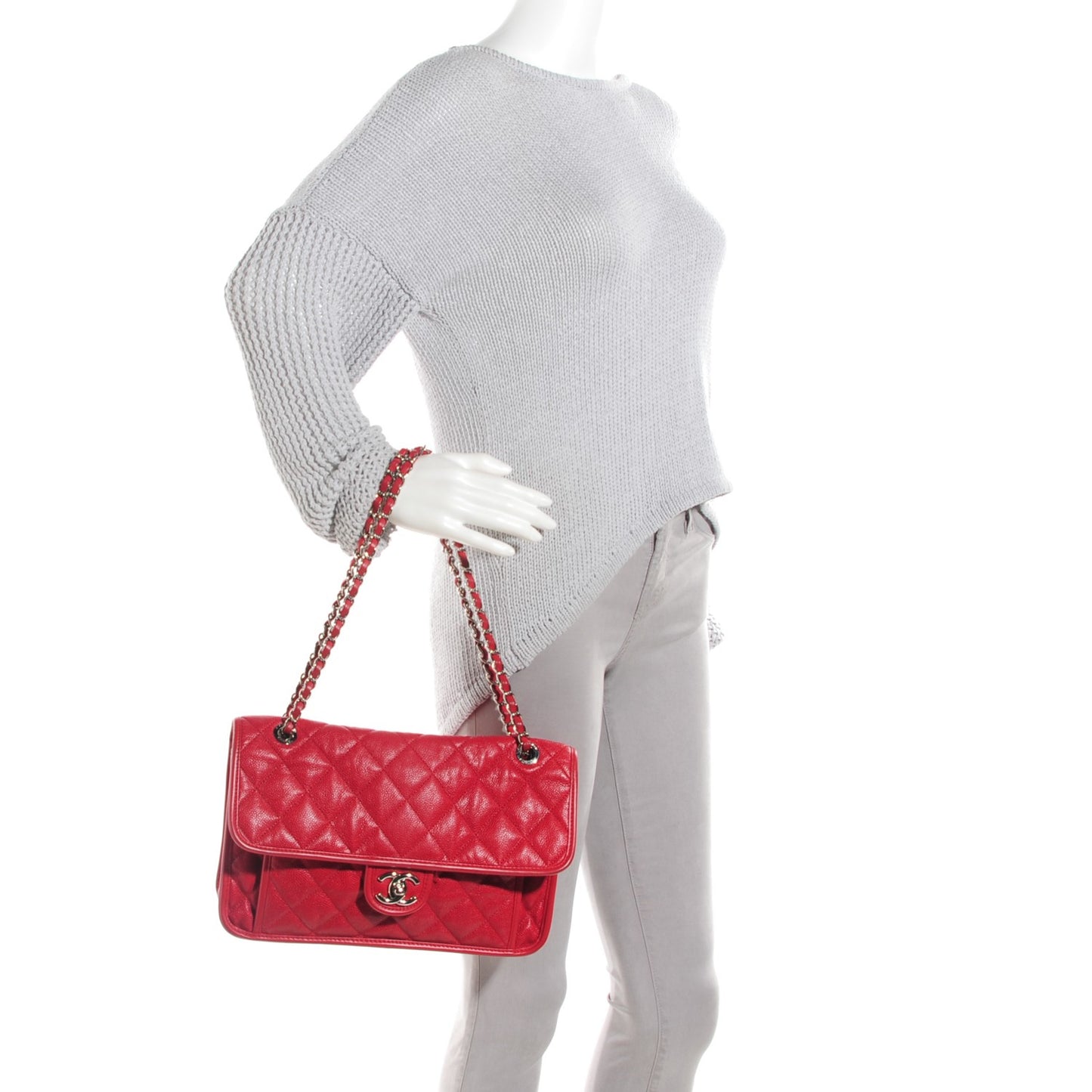 Caviar French Riviera Large Flap Red