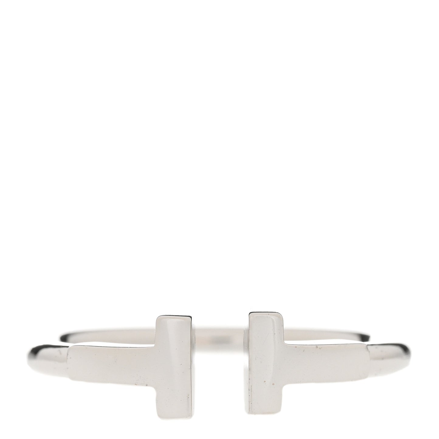 18K White Gold T Wire Ring 53 6.5