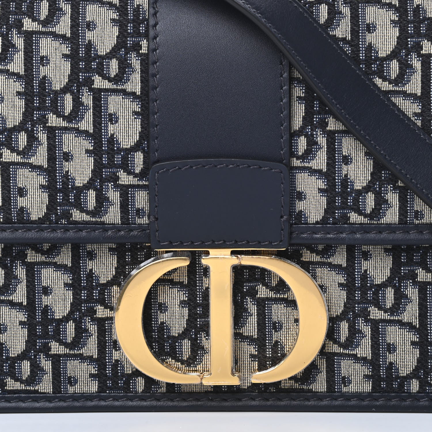 Christian Dior Oblique 30 Montaigne Flap Bag Blue 8 of 10