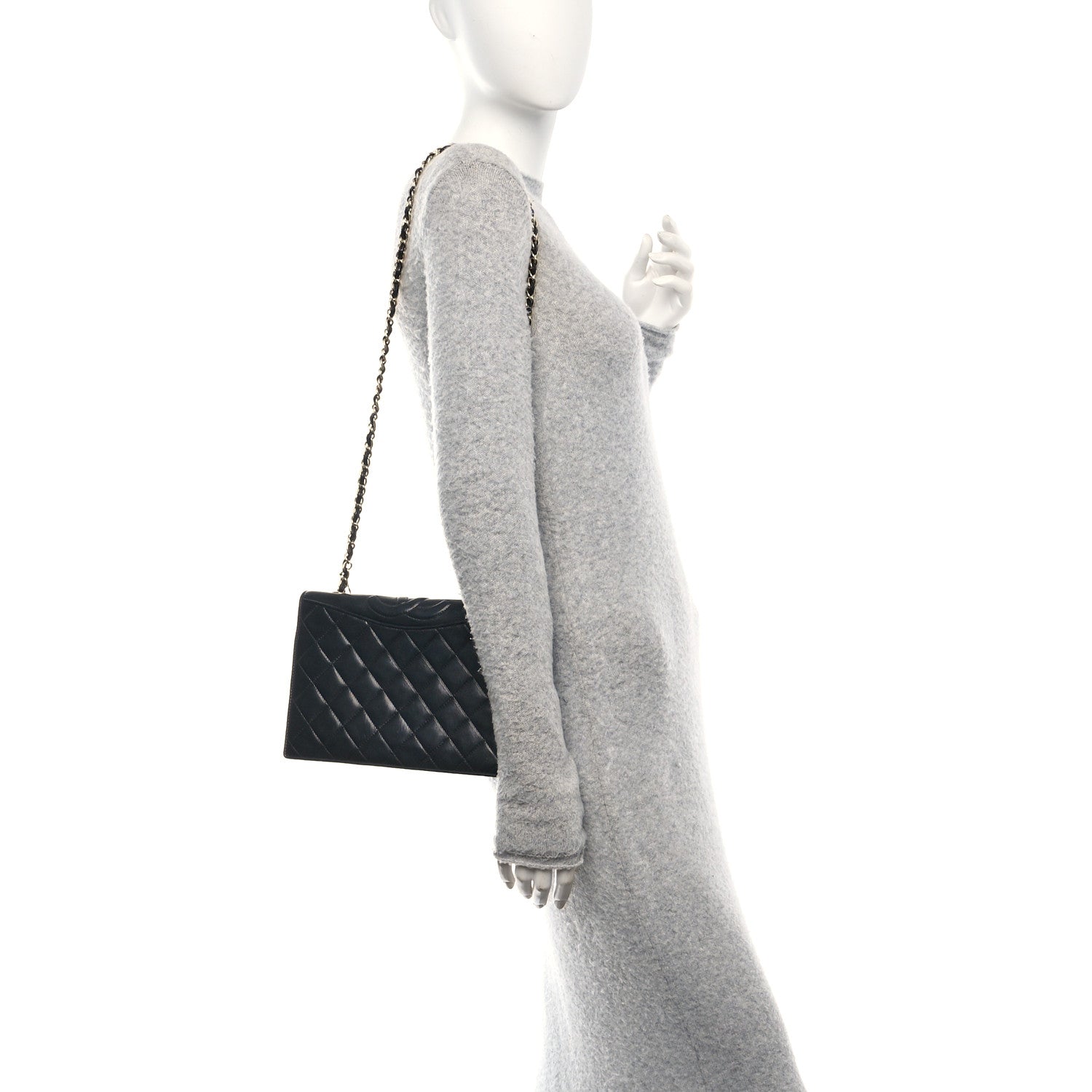 Chanel Lambskin Quilted CC Small Single Flap Black 2 of 12