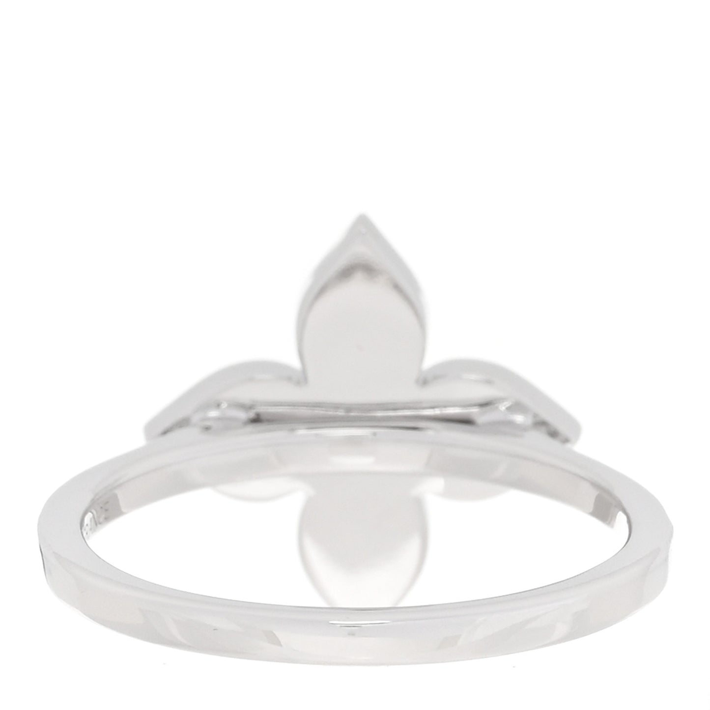 18K White Gold Diamond Star Blossom Ring 53 6.5