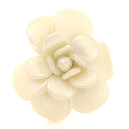 Chanel Mother of Pearl Camellia Flower Brooch 1 of 3