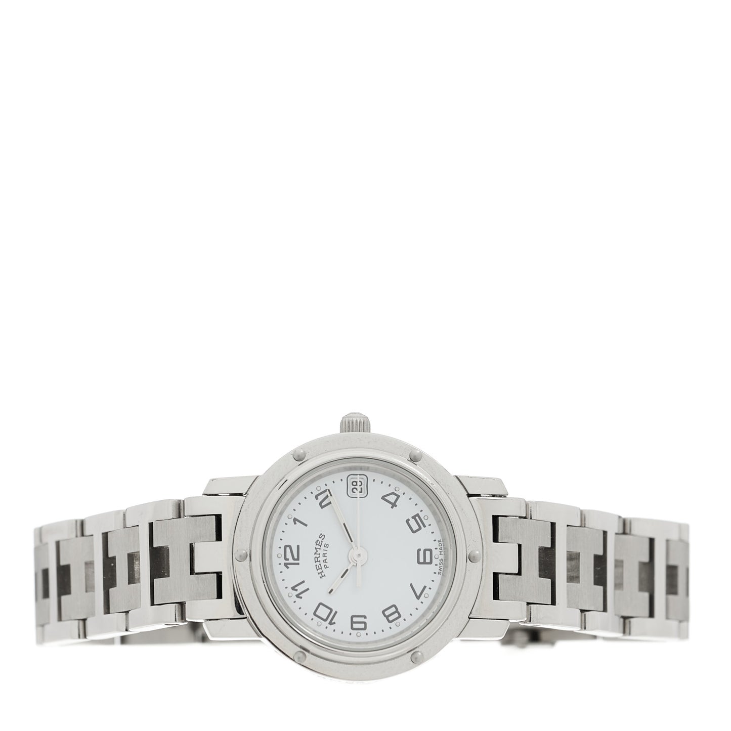 Stainless Steel 24mm Clipper Quartz Watch White