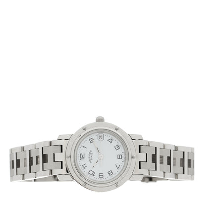 Hermes Stainless Steel 24mm Clipper Quartz Watch White 2 of 5