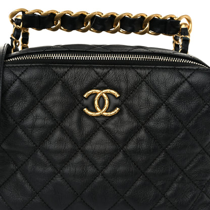 Chanel Calfskin Quilted Small Bowling Bag Black 8 of 10