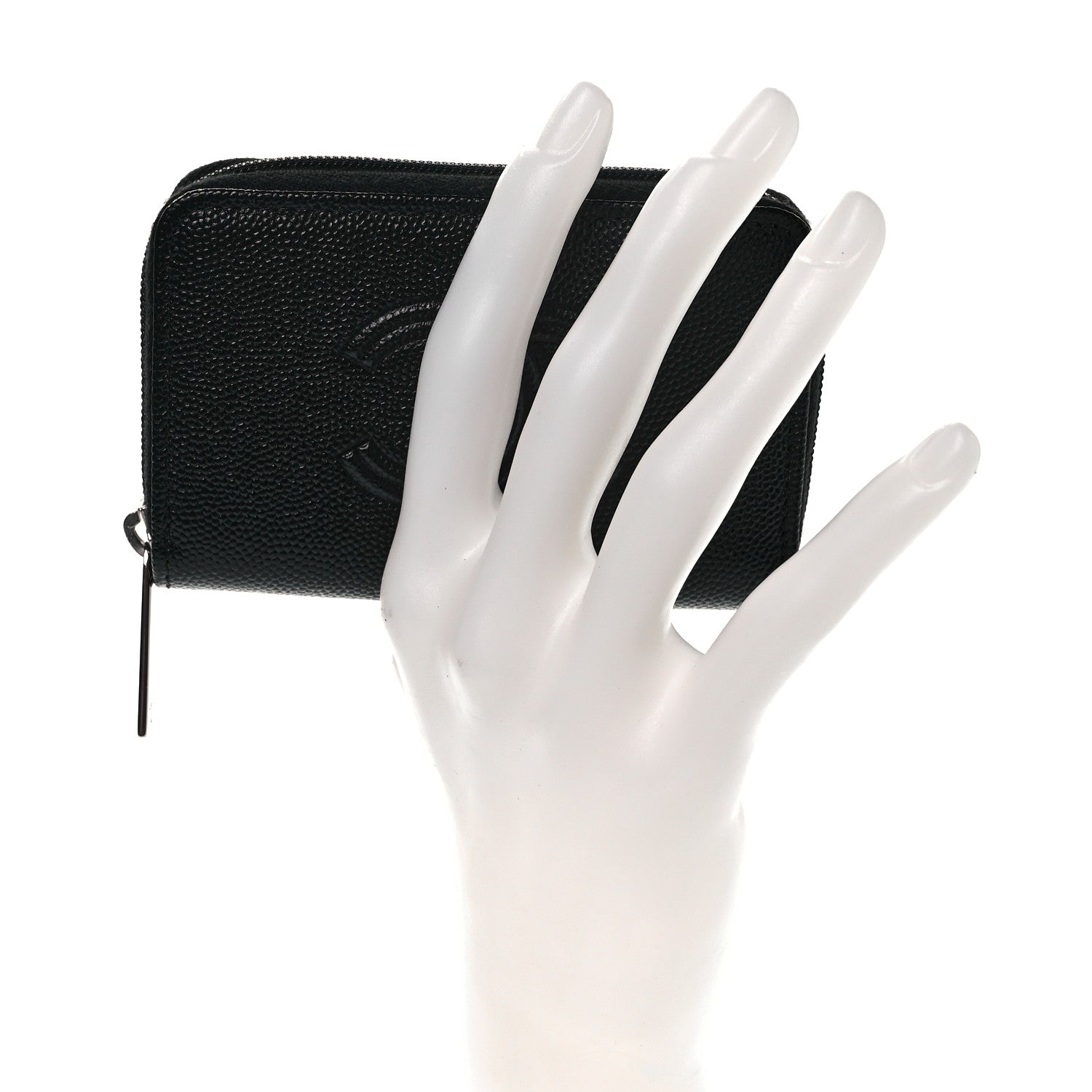 Chanel Caviar Timeless CC Zip Around Coin Purse Black 2 of 10