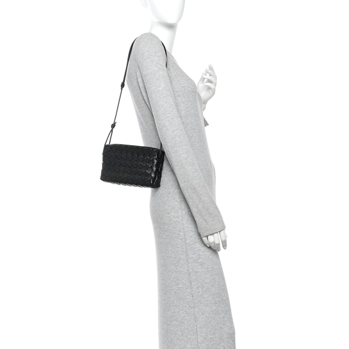 Nappa Intrecciato Mini Loop Camera Bag Black