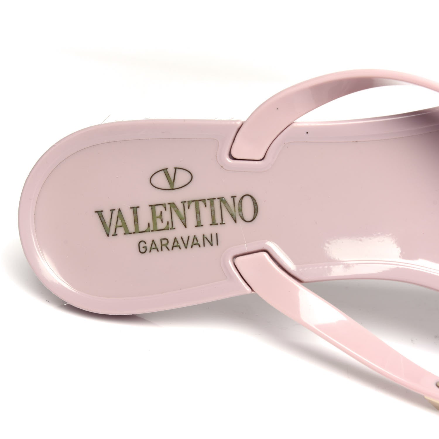Valentino Garavani PVC Jelly Rockstud Bow Thong Sandals 40 Water Rose 8 of 10