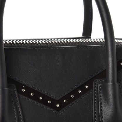 Givenchy Calfskin Suede Small Studded Chevron Antigona Black 8 of 9