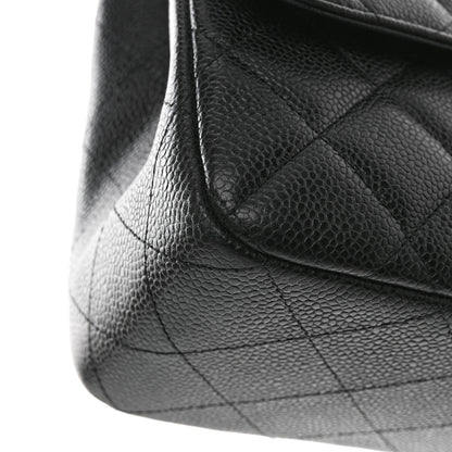 Chanel Caviar Quilted Jumbo Double Flap Black 14 of 15