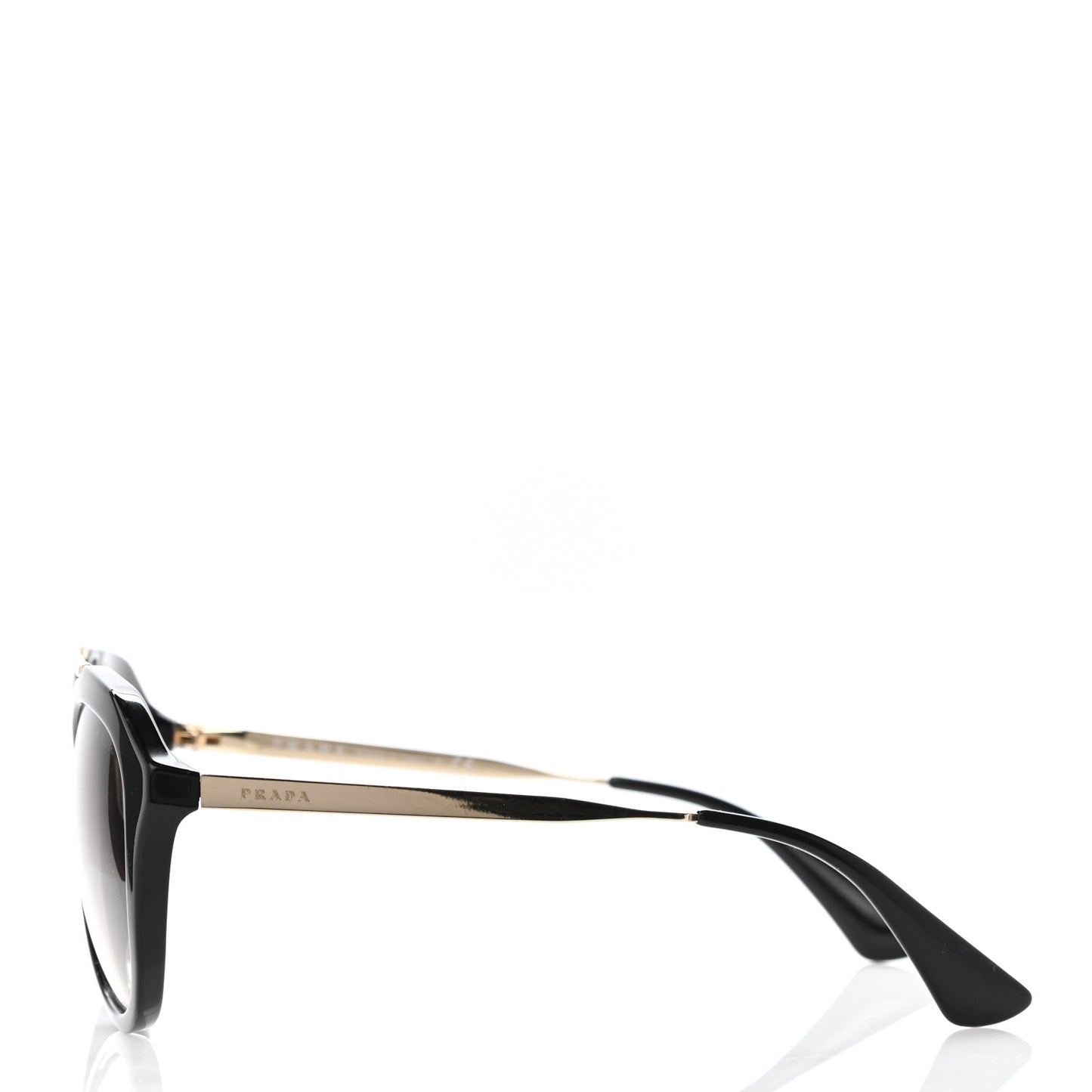 Acetate Metal Cinema Sunglasses SPR 12Q Black