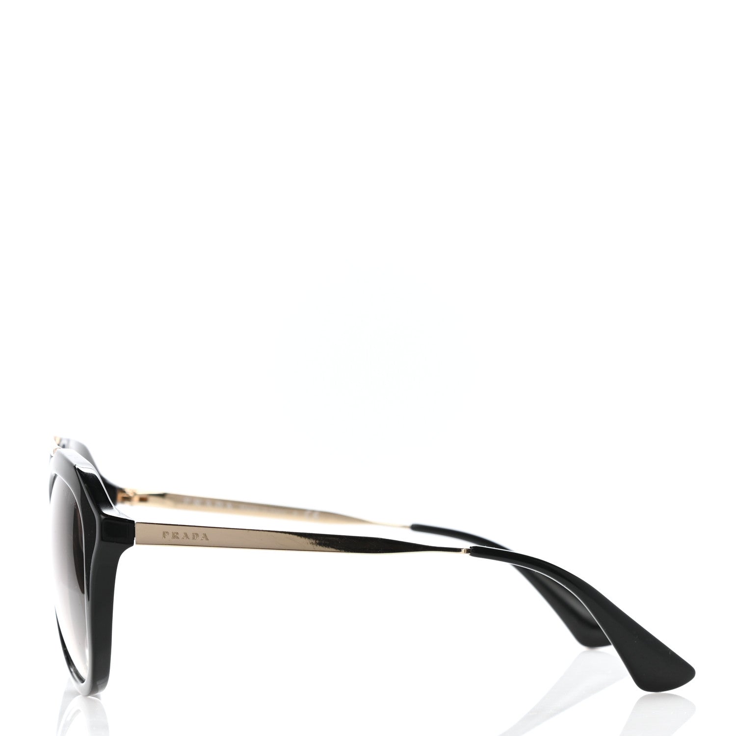 Prada Acetate Metal Cinema Sunglasses SPR 12Q Black 2 of 5