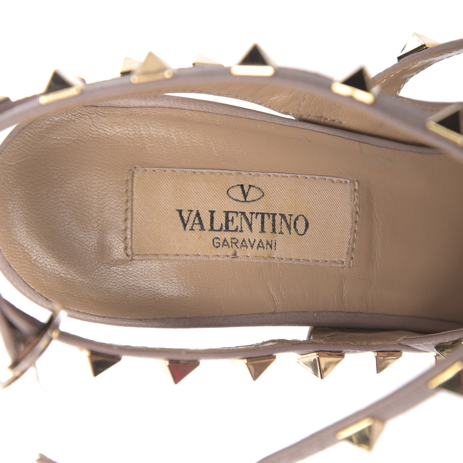 Valentino Garavani Patent Rockstud Ankle Strap 100mm Pumps 36 Poudre 6 of 12