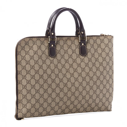 Gucci GG Supreme Monogram Briefcase Dark Brown 2 of 8