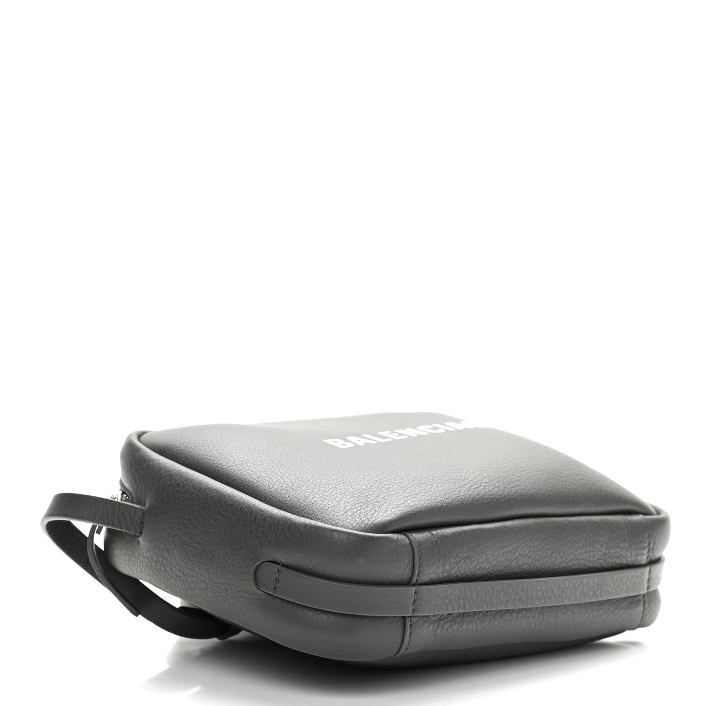 Smooth Calfskin Logo S Everyday Camera Bag Gris Fossile White