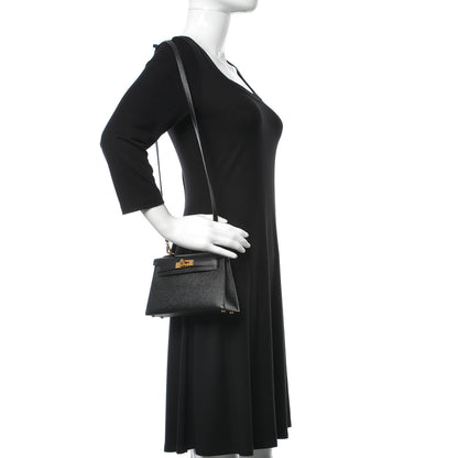 Hermes Epsom Mini Kelly Sellier 20 Black 2 of 33