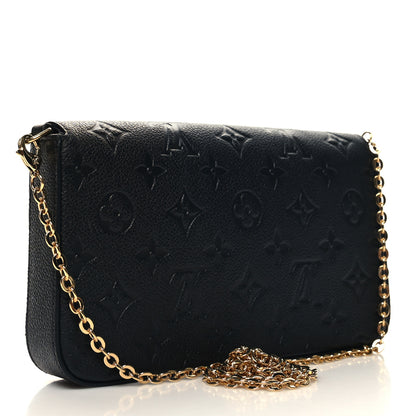 Louis Vuitton Empreinte Pochette Felicie Chain Wallet Black 4 of 12