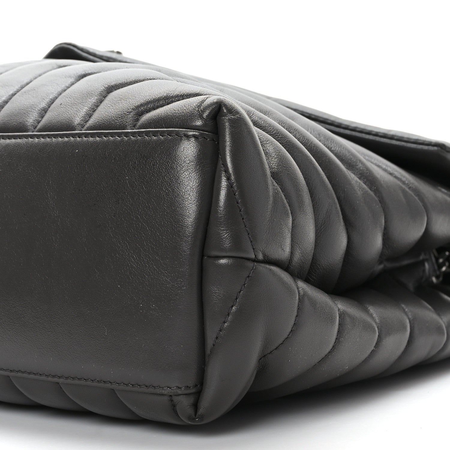 Saint Laurent Calfskin Y Quilted Monogram Medium Loulou Chain Satchel Asphalt 9 of 9