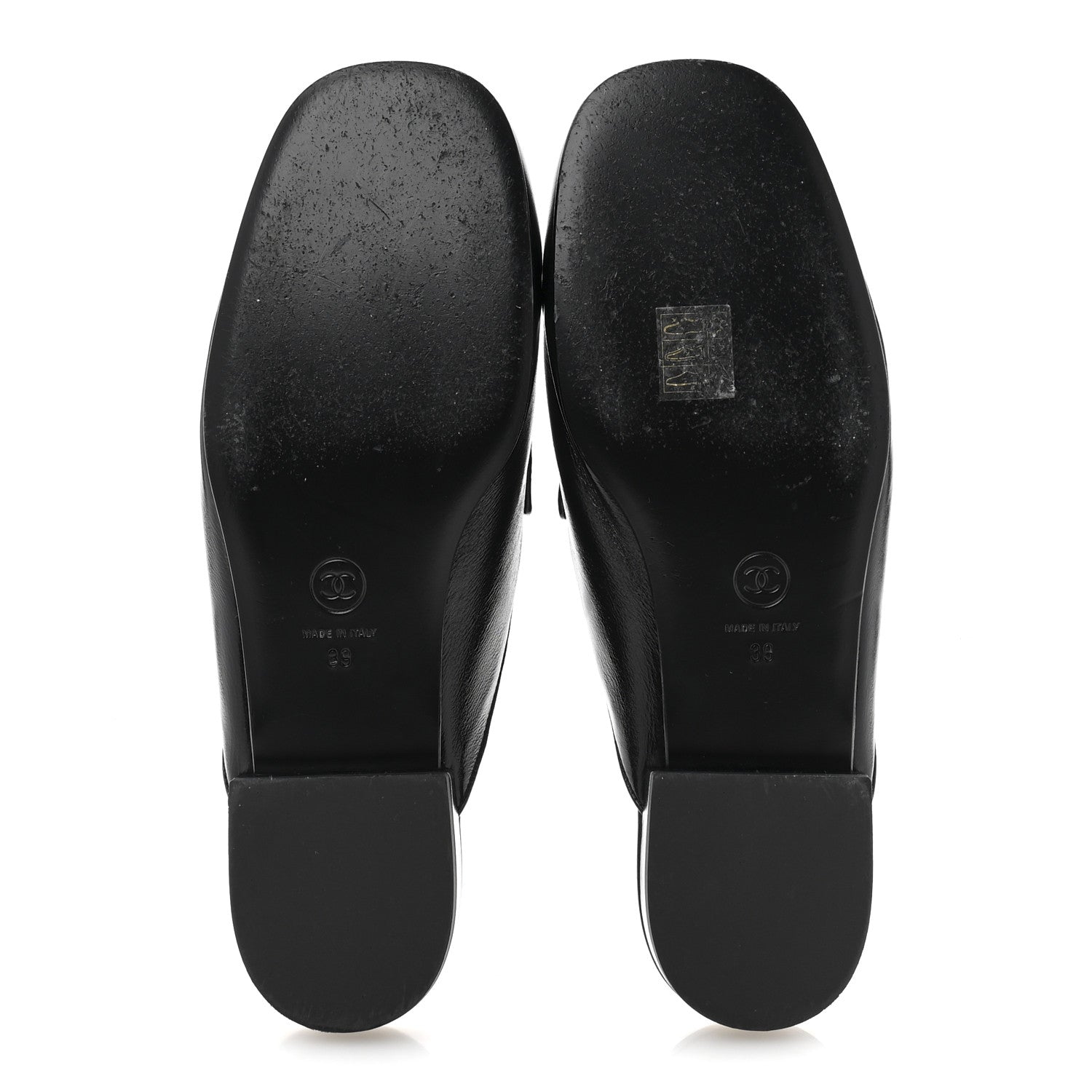 Chanel Shiny Calfskin Crystal CC Mules 39 Black 6 of 9