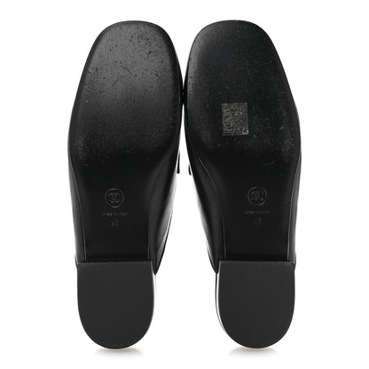 Chanel Shiny Calfskin Crystal CC Mules 39 Black 6 of 9