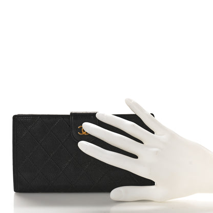 Chanel Caviar Stitched French Wallet Black 2 of 11