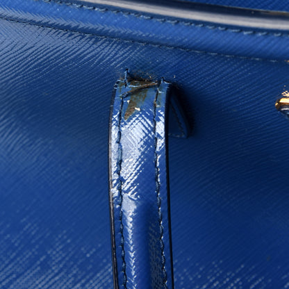 Prada Saffiano Vernice Shopping Tote Azzurro 10 of 10