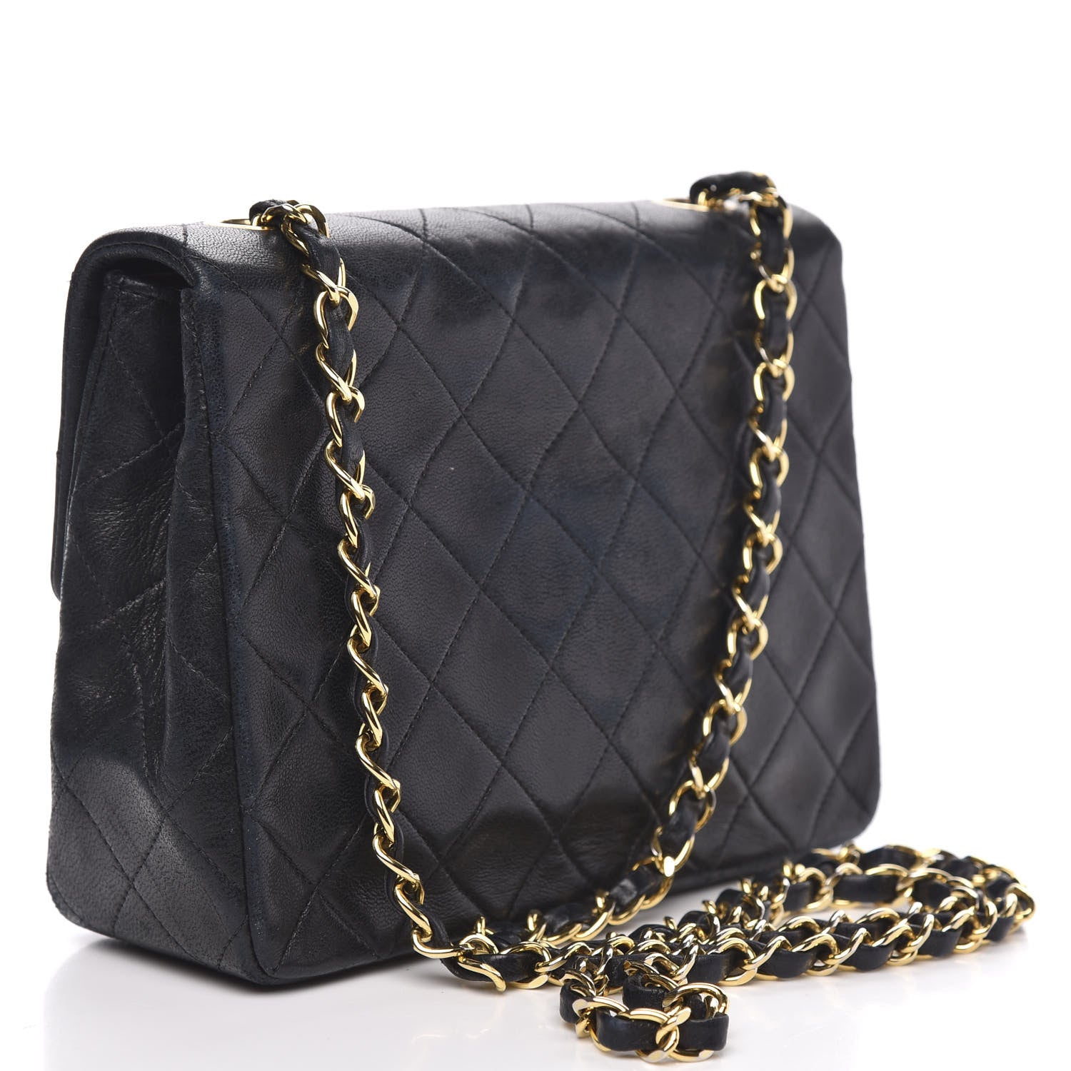 Chanel Lambskin Quilted Mini Square Flap Bag Black 3 of 17