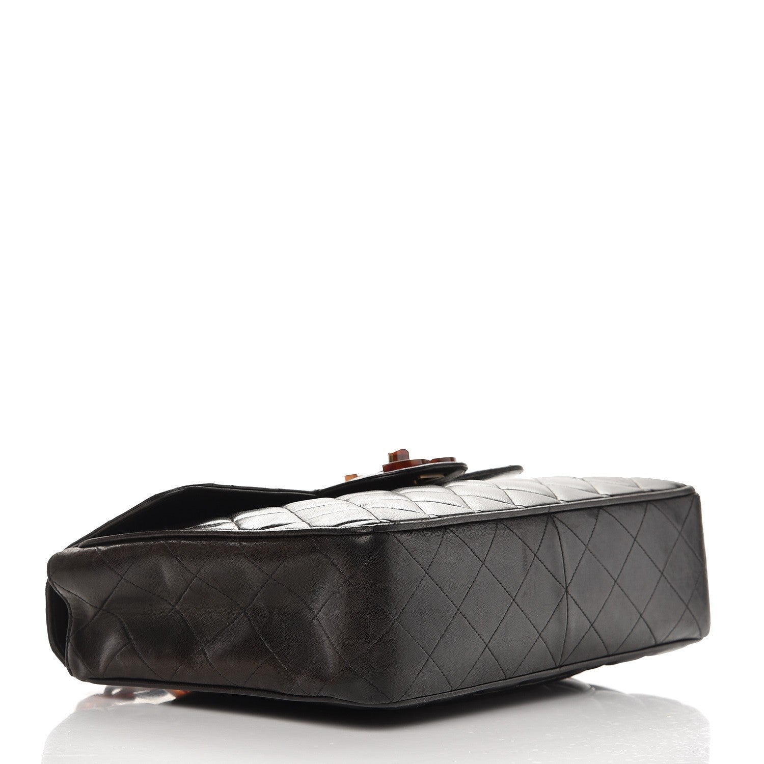 Chanel Lambskin Quilted Bekko Jumbo Single Flap Black 4 of 10